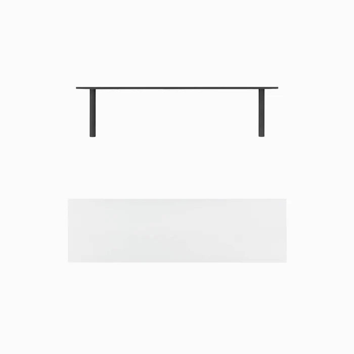LED Solid Wood Floating Shelf- White