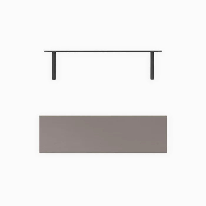 Solid Wood Floating Shelf- Grey