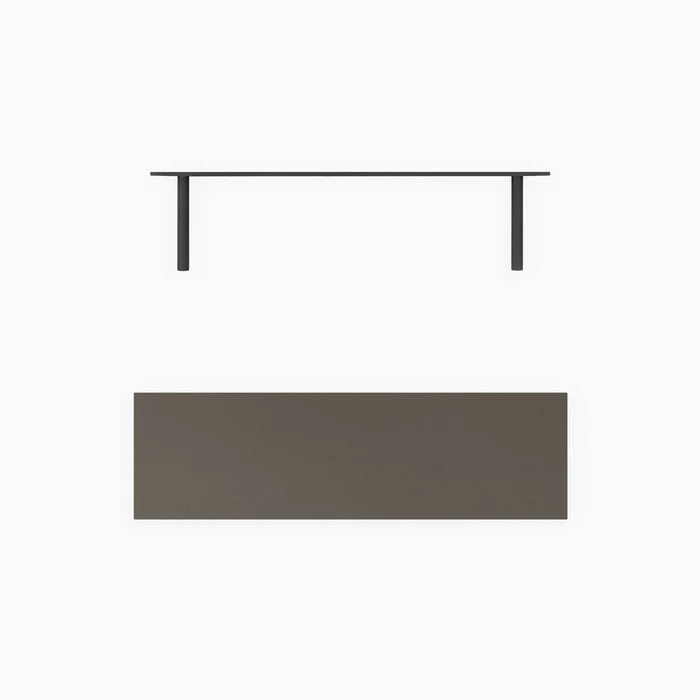 LED Solid Wood Floating Shelf-Grey