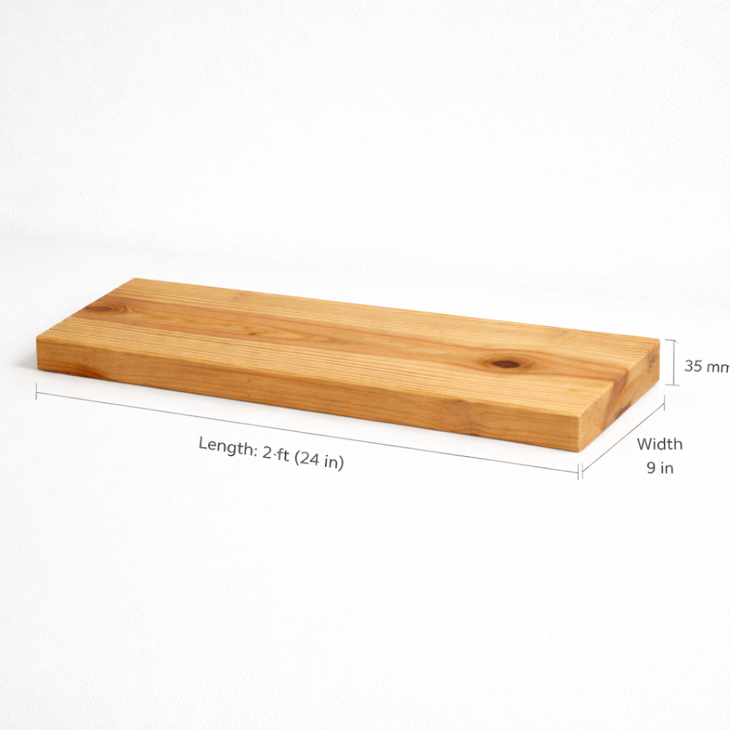 Floating Shelf – 2 Feet Single Shelf (Natural)