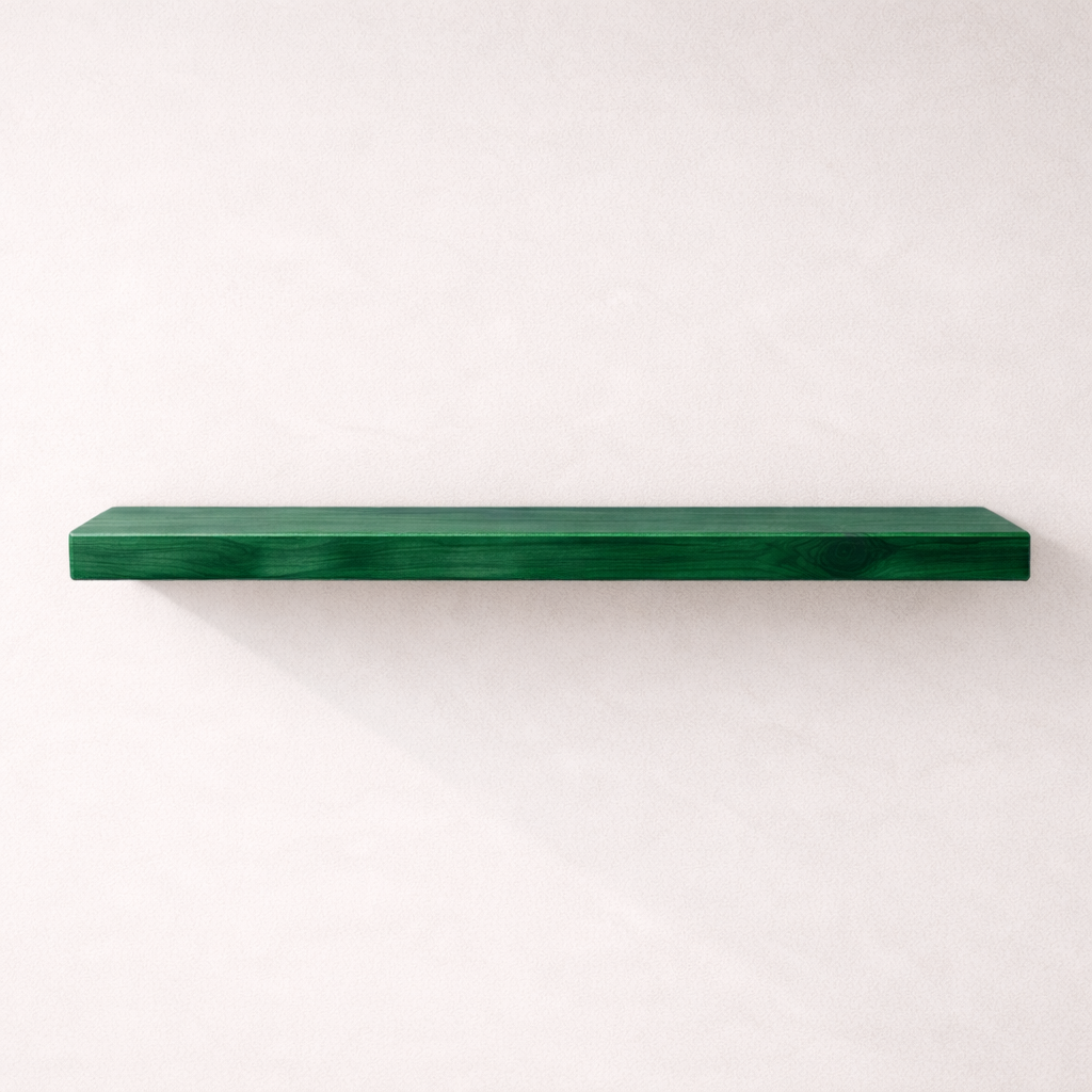 Floating Shelf - Green High-Gloss Finish