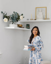 Solid Wood Floating Shelf- White