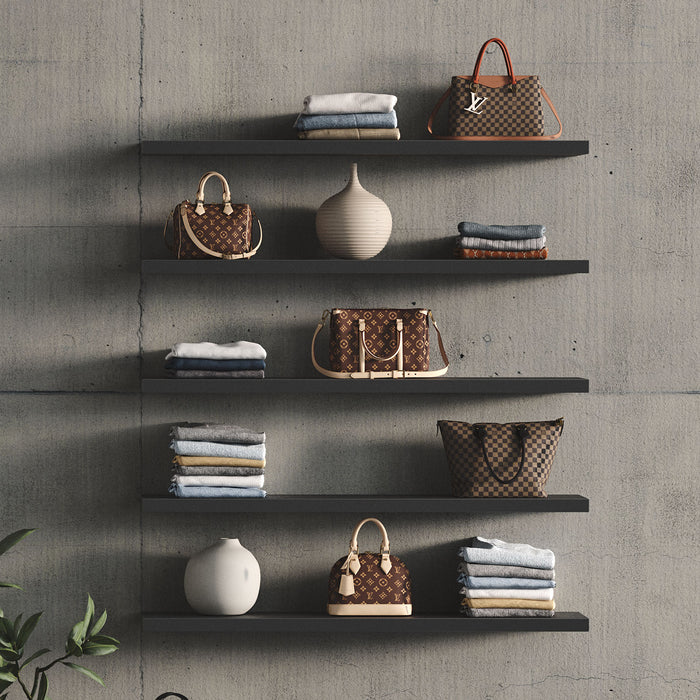 Solid Wood Floating Shelf - BLACK