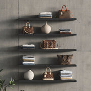 Solid Wood Floating Shelf - BLACK