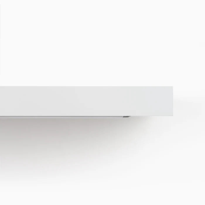 LED Solid Wood Floating Shelf- White