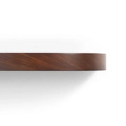 Radial Wood Floating Shelf- Walnut