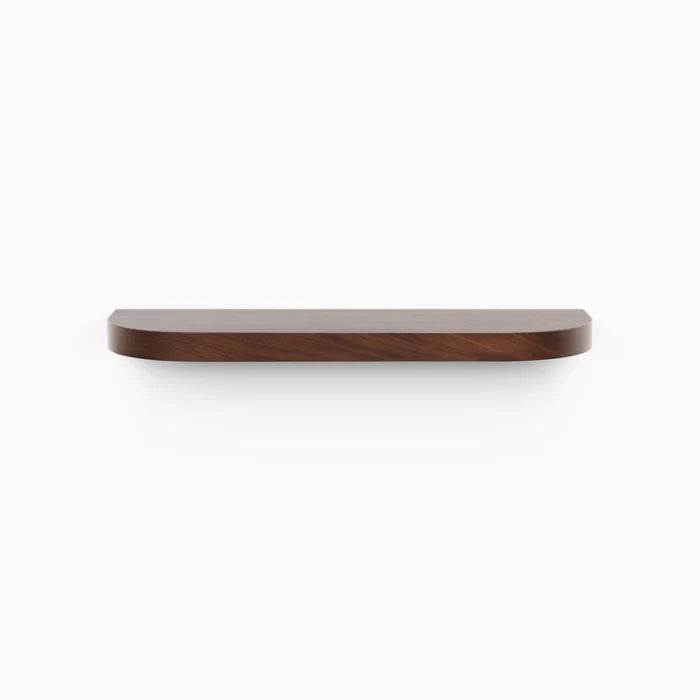 Radial Wood Floating Shelf- Walnut