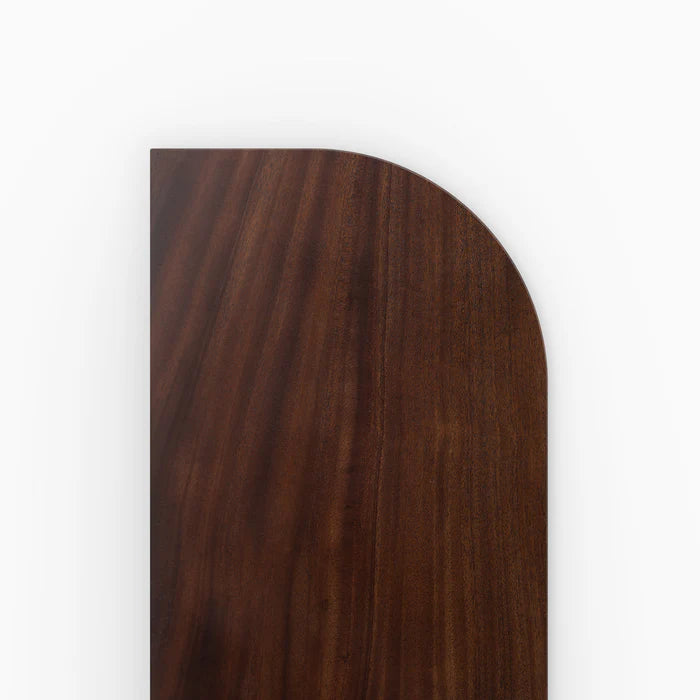 Radial Wood Floating Shelf- Walnut