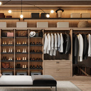 LED Solid Wood Floating Shelf- Black