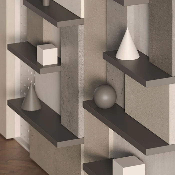 Solid Wood Floating Shelf- Grey