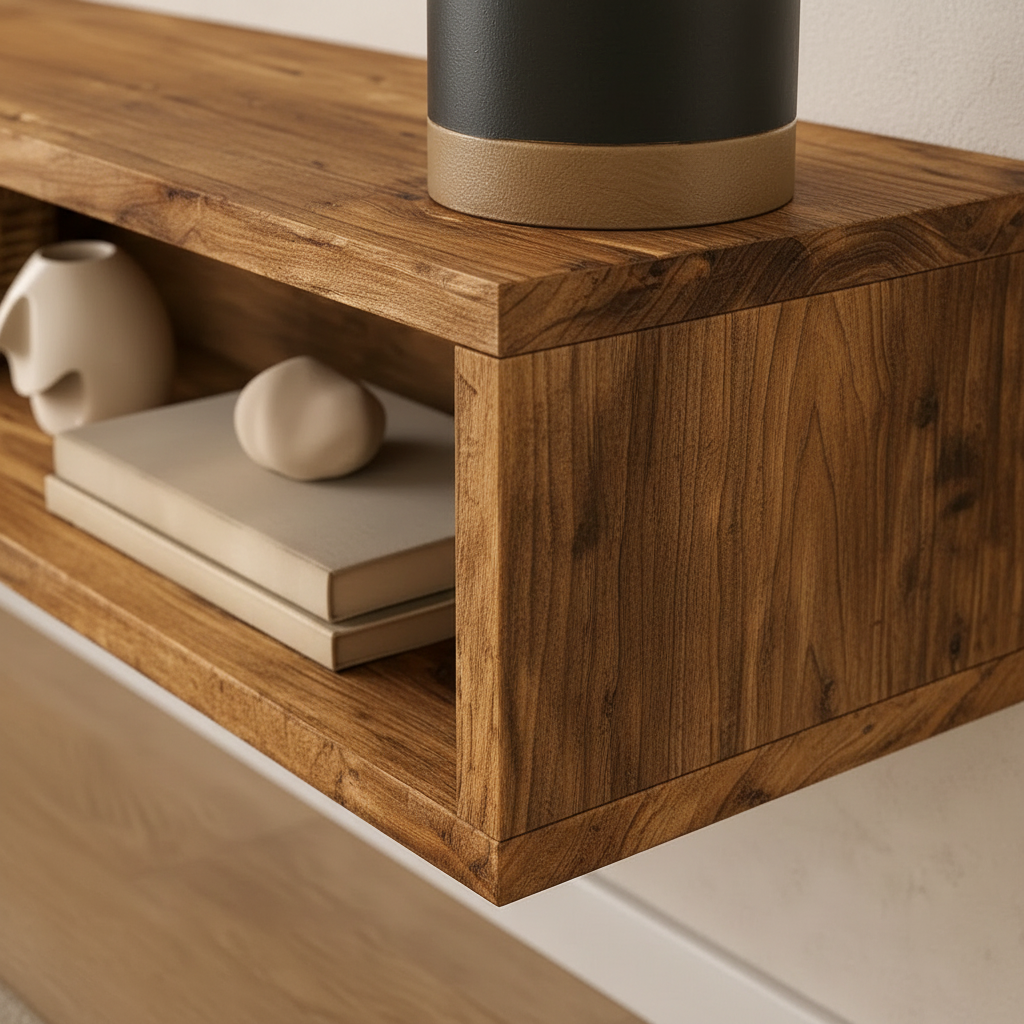 Detail shot of wood grain and joinery