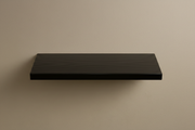 High-Gloss Black Grain Finish Floating Shelf - Clean Face