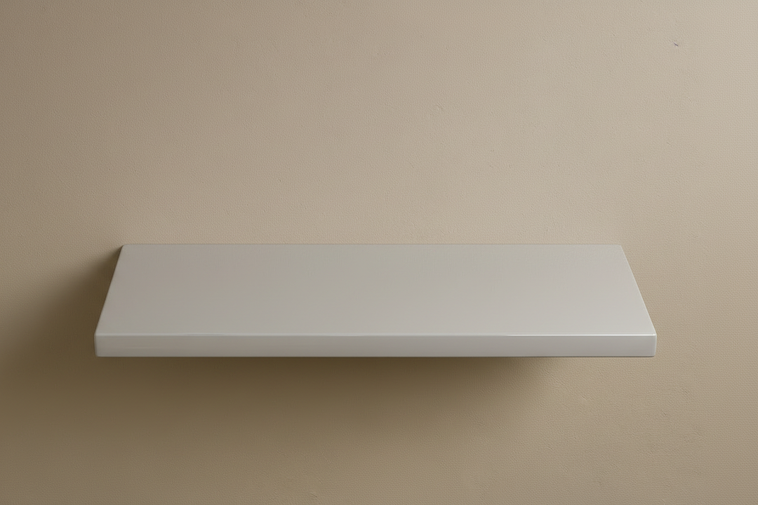 Light Gray Super Gloss Finish Floating Shelf
